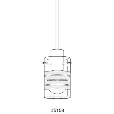 Fairview Brushed Nickel Mini Pendant with Clear and Etched Glass Shade