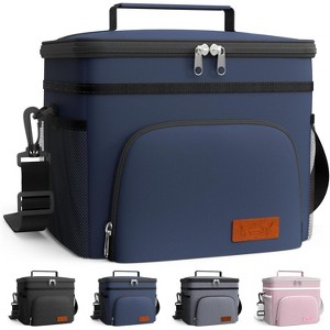 Insulated Lunch Box for Men & Women - Leak-Proof Cooler Lunch Bag with 4 Pockets, Adjustable Strap, Ideal for School - 1 of 4