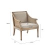 CAVINAS Polyester Accent Chair with Mid-Height Backrest and Cane Webbing Arms,Upholstered Living Room Chairs,Reading Chairs for Living Room - 3 of 4