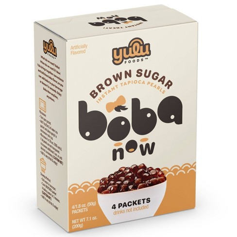 Yulu Boba Now Brown Sugar - Instant Tapioca Boba Pearls For Boba 