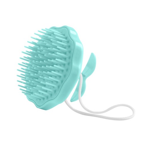 White Exfoliating Scalp Scrubber + Detangling Brush