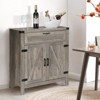 VINGLI Modern Farmhouse Sideboard Buffet Cabinet with Drawer, Storage Cabinet with Doors and Adjustable Shelves, Coffee Bar Station, Ash Grey - 2 of 4
