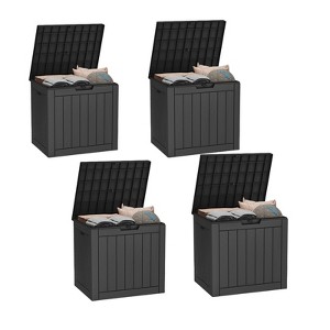 VisioGear Lockable Deck Boxes, Multi-Capacity Outdoor Storage Deck Box, Small Patio Storage Bin for Garden Tools - 1 of 4