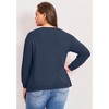 Avenue Women's Plus Size Americana Long Sleeve Crewneck - 3 of 4