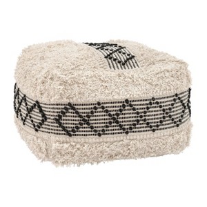 Zuo Pisco Ottoman Beige & Black - 1 of 4