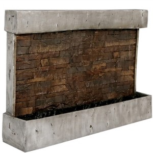 Sunnydaze 24"H Electric Polyresin Ancient Wall Indoor/Outdoor Wall-Mount Water Fountain - 1 of 4