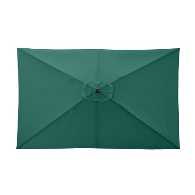 Hunter Green 10' Rectangular Steel Market Patio Umbrella