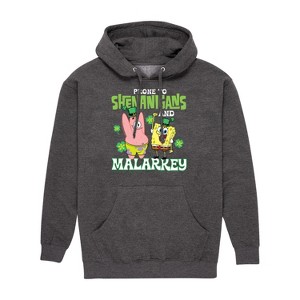 Men's - SpongeBob Squarepants - Prone To Shenanigans And Malarkey Graphic Fleece Pullover Hoodie - 1 of 4