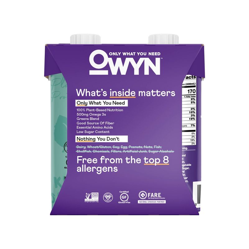 OWYN Protein Shake - Cookies N&#39; Creamless - 4pk/44.6 fl oz, 3 of 8