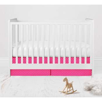 Bacati - Pin Dots Crib/Toddler Bed Skirt - Fuschia