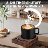 FAAYFIAN Coffee Mug Warmer with 3 Temp Settings & 6H Timer, Wood Grain Cup Warmer for Desk with Digital Display for Coffee, Tea & Candles - 3 of 4