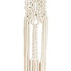 Macrame Plant Hanger White Cotton Rope & Bamboo by Foreside Home & Garden - 3 of 4