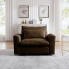 Single Recliner Sofa,Corduroy Deep Seat Single Sofa With Waist Pillow,Deep Seat Couch,Recliner Sofa For Living Room,Apartment-Cuddlewood - 2 of 4