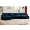 Modern 2 Seater Sofa With Ottoman, Sectional Sofas Large With 2 Ottoman, Large L Shape Sofa With Waist Pillow And Throw Pillows-Cuddlewood - 2 of 4