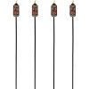 Sunnydaze Outdoor 3-in-1 Adjustable Height Tiki Face Patio and Lawn Torch Light Set - 3 of 4