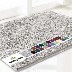 Muddy Mat Highly Absorbent  Soft Chenille Door Mat and Pet Rug Non Slip Thick Washable Area and Bath Mat for Indoor and Outdoor - 1 of 2