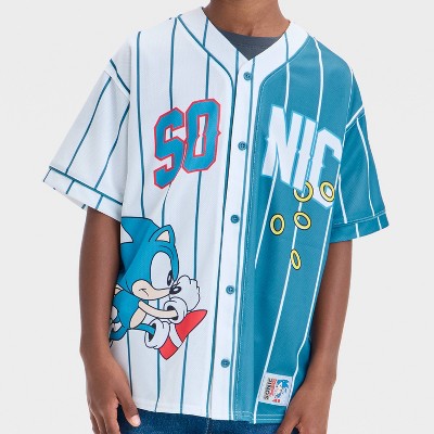 Sonic - Brandclub - Boys' Sonic the Hedgehog Baseball Jersey - S