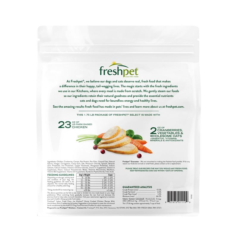 Freshpet Select Fresh From the Kitchen Home Cooked Chicken and Vegetable Recipe Refrigerated Dog Food, 3 of 8