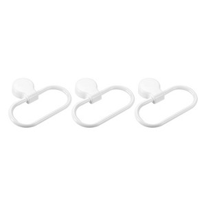 Unique Bargains ABS Waterproof Sturdy Self-Adhesive Ring Bathroom Towel Holders - 1 of 4