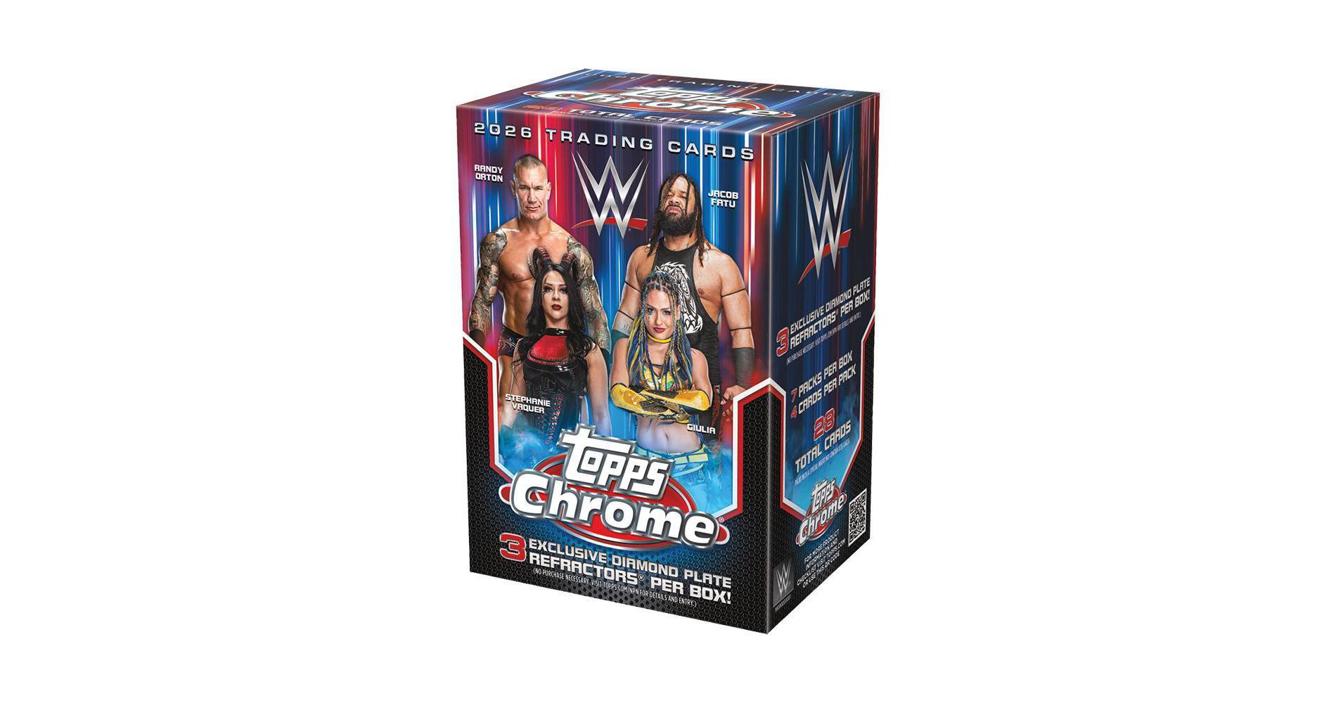 2026 Topps WWE Chrome Wrestling Trading Card Value Box