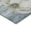 Denim Blue And Sky Blue Floral Washable Indoor Outdoor Area Rug - 4 of 4