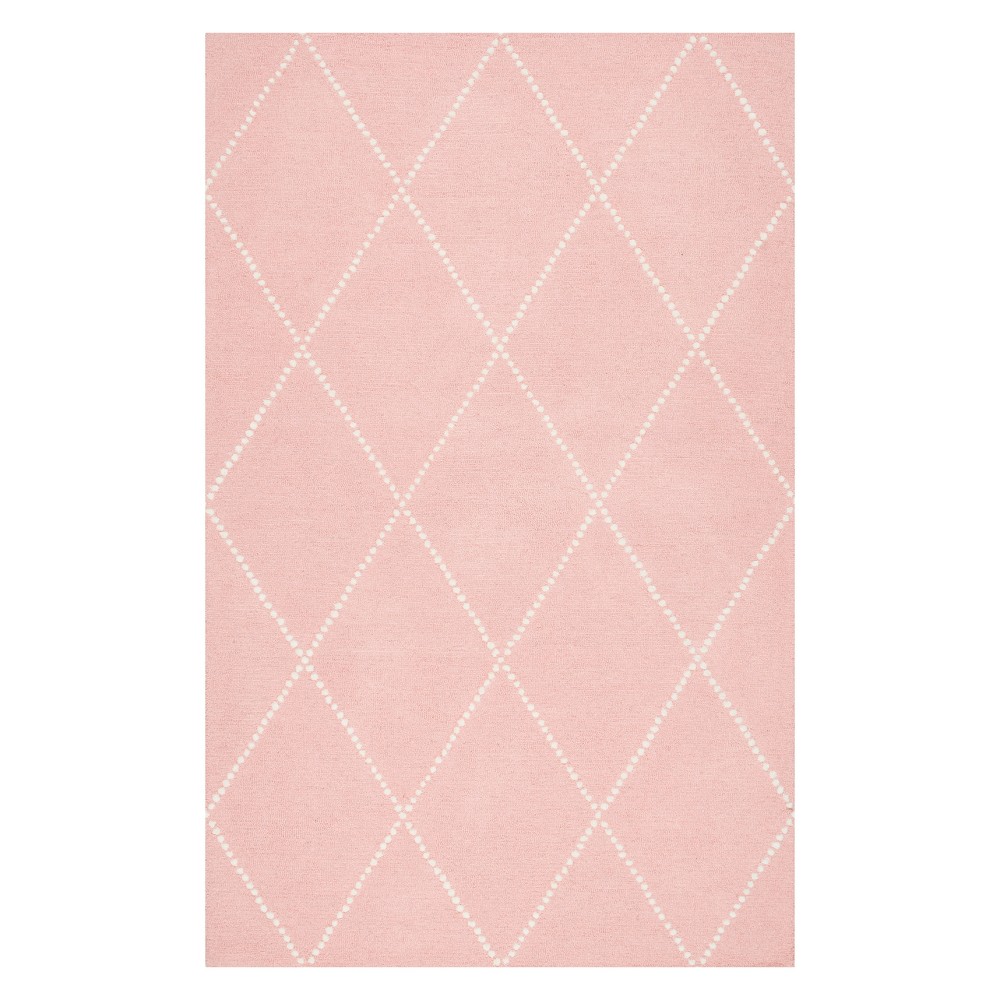 4'x6' Wool Hand Tufted Elvia Area Rug Baby Pink - nuLOOM