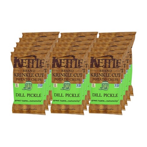 Kettle Brand Krinkle Cut Dill Pickle Potato Chips, 7.5 oz