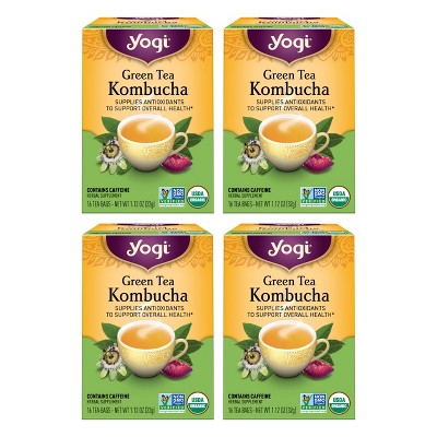 Yogi Tea - Green Tea Kombucha -  64 ct, 4 Pack
