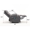 Power Lift Recliner Chair with Massage and Heating for Living Room, Upholstered and Cup Holder Design -3irtyhousy - 4 of 4