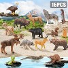 16-Piece Woodland Animal Figurines - Realistic Wolf, Bear & Bison Set for Cake Decor & Play - 2 of 4