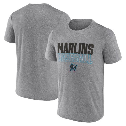 Mlb Miami Marlins Men s Gray Athletic T shirt Xl Target