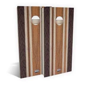 Skips Garage Trex Woodland Brown Stripes All-Weather Cornhole Set - 1 of 1