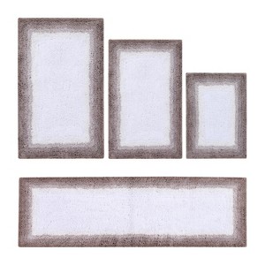 Torrent Collection 4 Piece 100% Soft Cotton Tufted Weave Bath Rug Set, Ombre Pattern, Super Soft & Absorbent, Machine Washable Bathroom Mats - 1 of 4