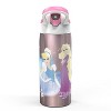 19oz Stainless Steel Double Wall Water Bottle - Zak Designs: Kids Disney Princess, Pink, Dishwasher-Safe, Cold Beverages - 2 of 4