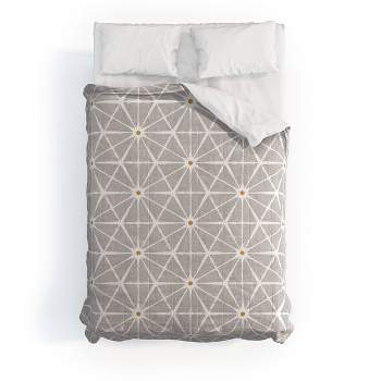 Luminous Stone Heather Dutton Comforter Set Gray/White - Deny Designs