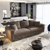 TiramisuBest 82.7" Plush Corduroy 3-Seat Sofa, Modern Deep Seat Cloud Couch with Soft Pillows, Convertible Lounge for Living Room,Beige - 3 of 4
