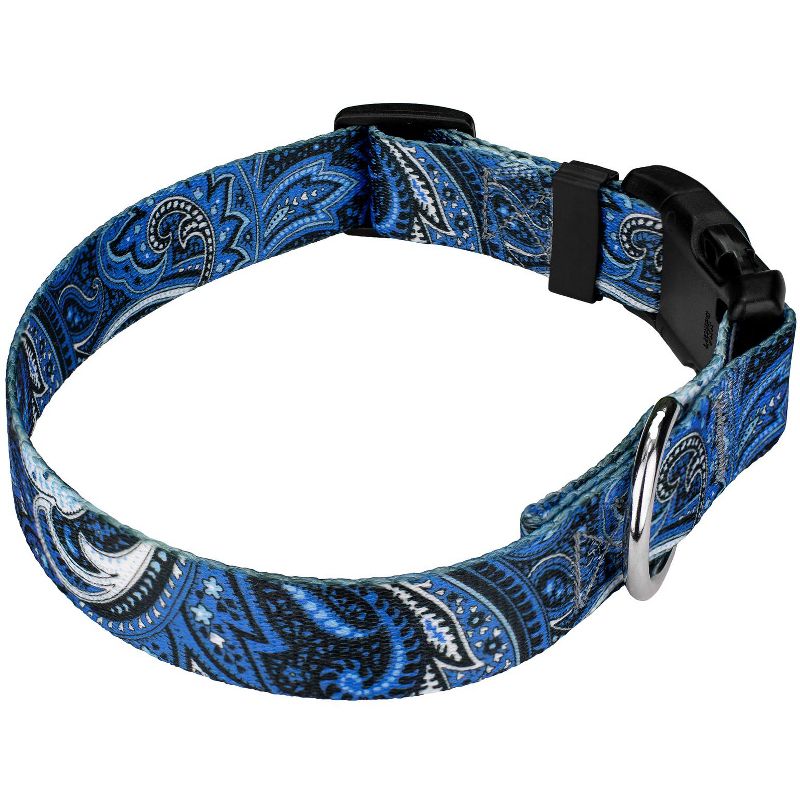 Country Brook Petz Deluxe Blue Paisley Dog Collar - Made in The U.S.A., 4 of 6