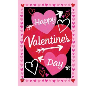 Briarwood Lane Valentine's House Flag 40x28 For Outdoor Cupid's Hearts For Valentine's House Flag - 1 of 3