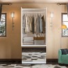 Famapy White Armoire With Hanging Rod and Mirrored Doors - 2 of 4