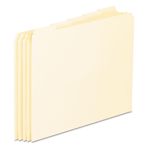 Pendaflex Top Tab File Guides Blank 1 5 Tab 18 Point Manila Letter 100 Box En5 Target