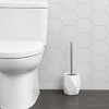 Evideco French Home Goods Elegant Diamond-Shaped Toilet Brush Set - Modern Stoneware Design with Stainless Steel Handle and Replaceable Brush Head - 2 of 4