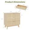 Fluted 3 Drawer Dressers, Modern Closet Dressers Chest of Drawers, Wood Storage Dresser Chest of Drawers Organizer - 2 of 4
