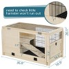 LAOTIES Indoor Wooden Rabbit Hutch,Bunny Cage With Leak Proof Plastic Tray,Multiple Doors And Openable Roof For Small Animals - 2 of 4