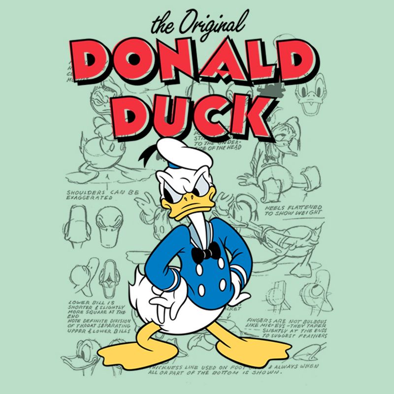 Girl's Disney Donald Duck Original Art T-Shirt, 2 of 5