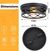 DAKAFUL 2-Light Black Farmhouse Flush Mount Ceiling Light - 4 of 4