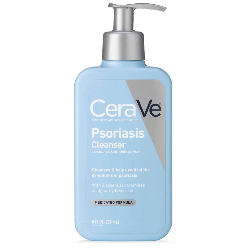 CeraVe Psoriasis Cleanser with Salicylic Acid Psoriasis Wash - Unscented - 8 fl oz, 1 of 10