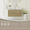 TUYOHW Floating Bathroom Vanity with Sink, Modern Wall-Mounted Bathroom Storage Vanity Cabinet with Resin Top Basin and Soft Close Drawers - 2 of 4