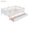 Luxystar Full Size Daybed Wood Bed with Two Drawers for Kids Room and Guest Room - 2 of 4
