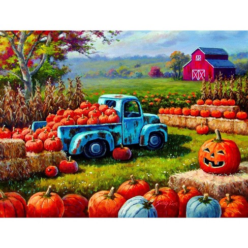 Sunsout Pumpkin Farm Festival 300 pc  Halloween Jigsaw Puzzle 41748 - image 1 of 4