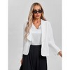 Women's Long Sleeve Spring Fall Business Casual Blazers Notch Lapel Trendy Work Office Blazer Outerwear - 3 of 4